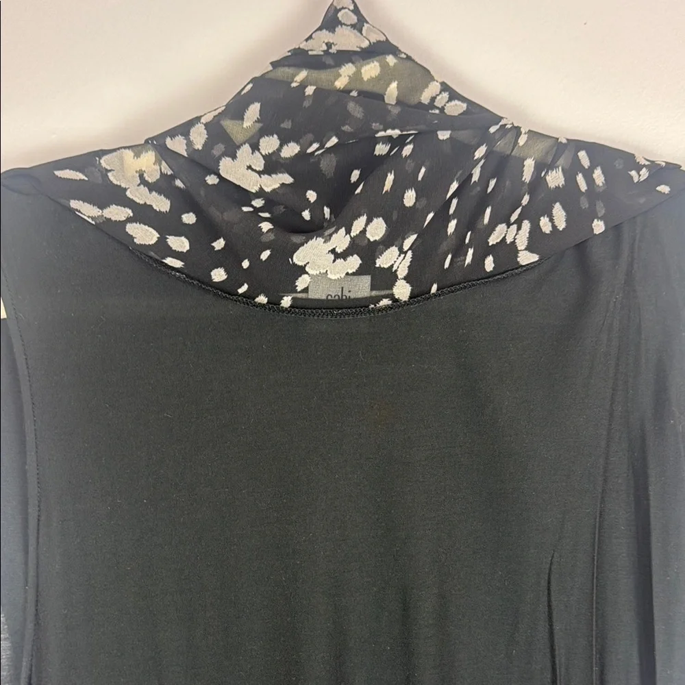CAbi Cosmos Night Sky Black and Gray Short Sleeve Blouse Size XL - Picture 11 of 12